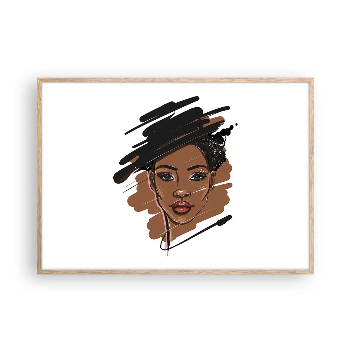 Plakát v rámu světlý dub - Sladká jako čokoláda - 100x70 cm