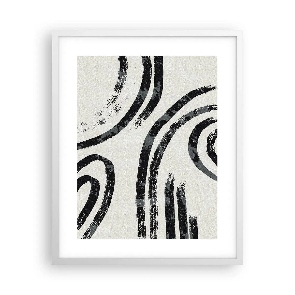 Plakát v bílém rámu - Napůl zastavený - 40x50 cm