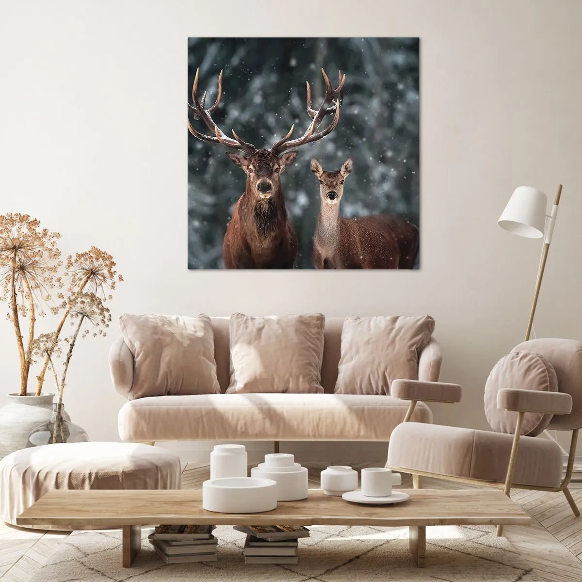 Obraz na plátně - Pán lesa se svou ženou - 60x60 cm