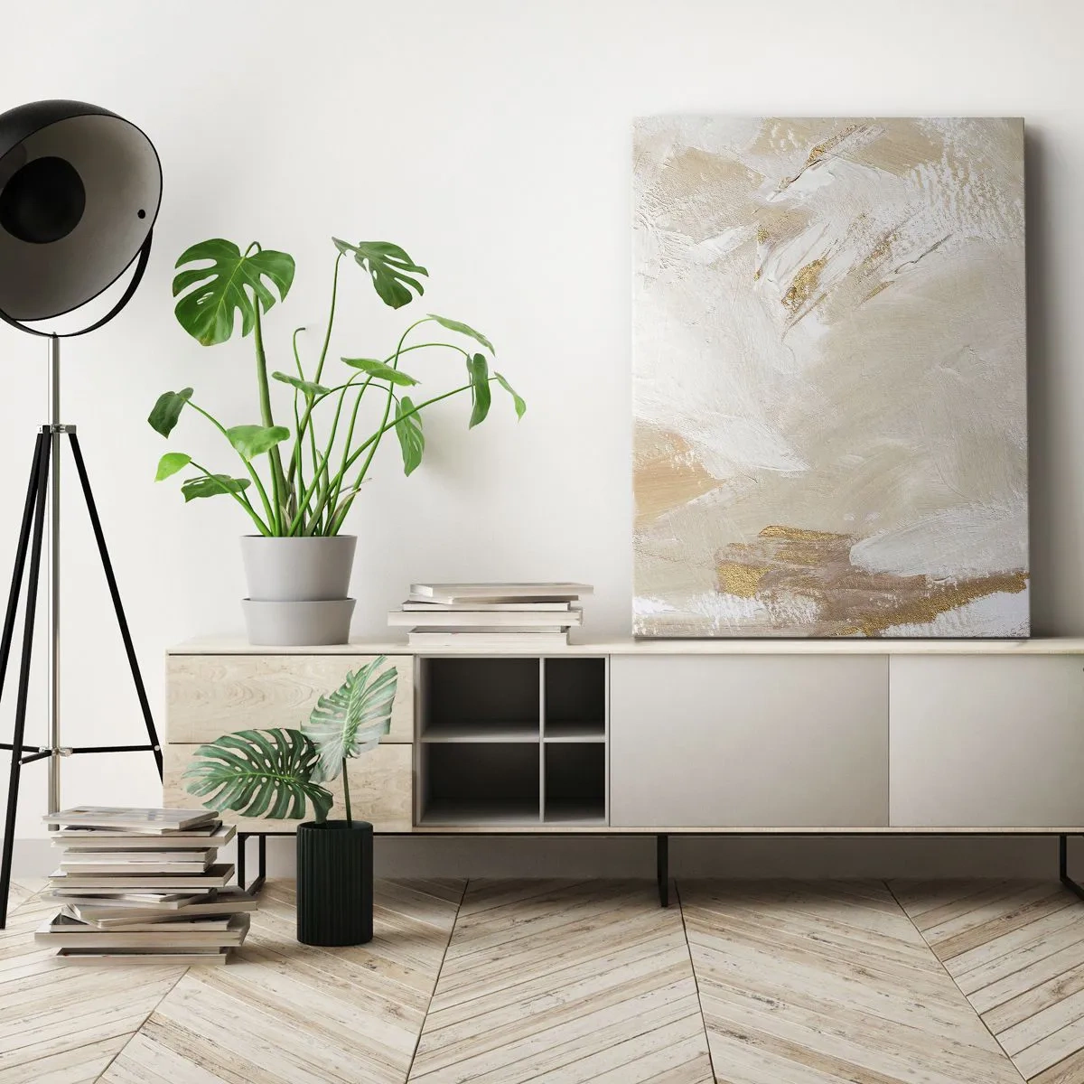 Obraz na plátně - Pastelová kompozice - 55x100 cm