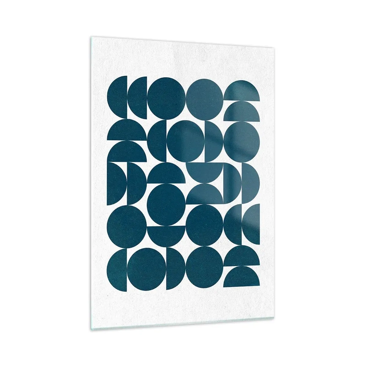 Obraz na skle - Kruhy a půlkruhy - 50x70 cm