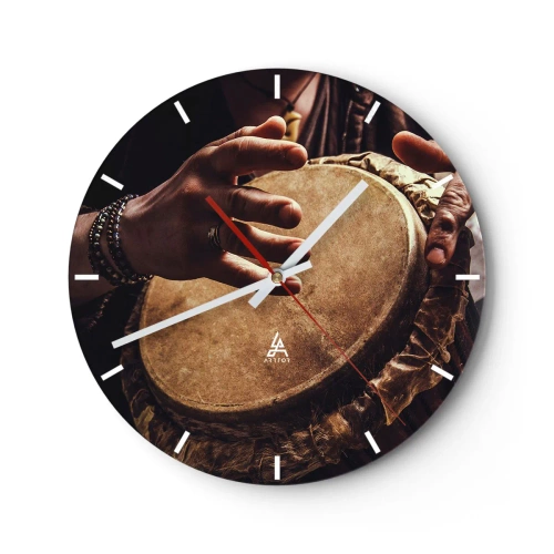 Nástěnné hodiny - V rytmu srdce - 40x40 cm