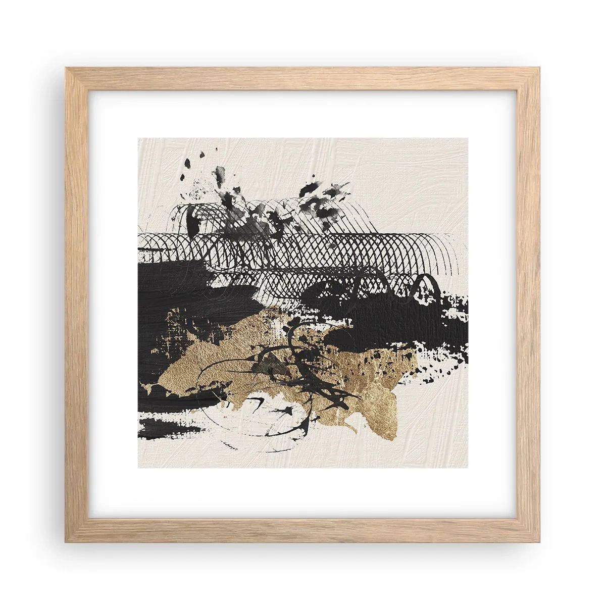 Plakát v rámu světlý dub - Kompozice s vášní - 30x30 cm