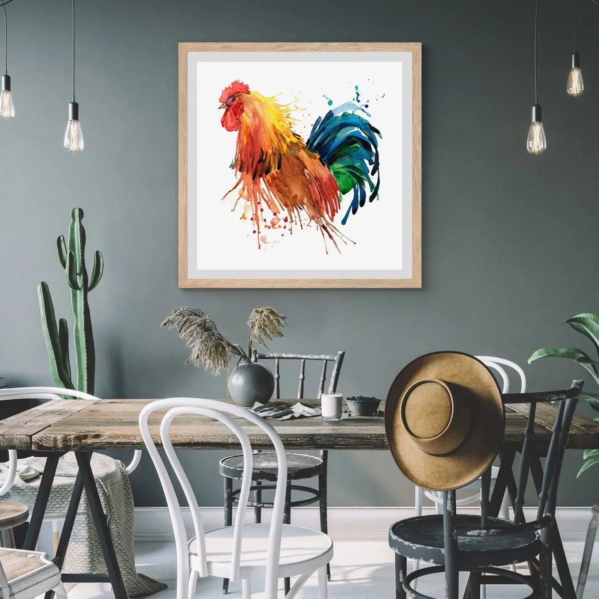 Plakát v rámu světlý dub - Královský šat, královská pýcha - 60x60 cm