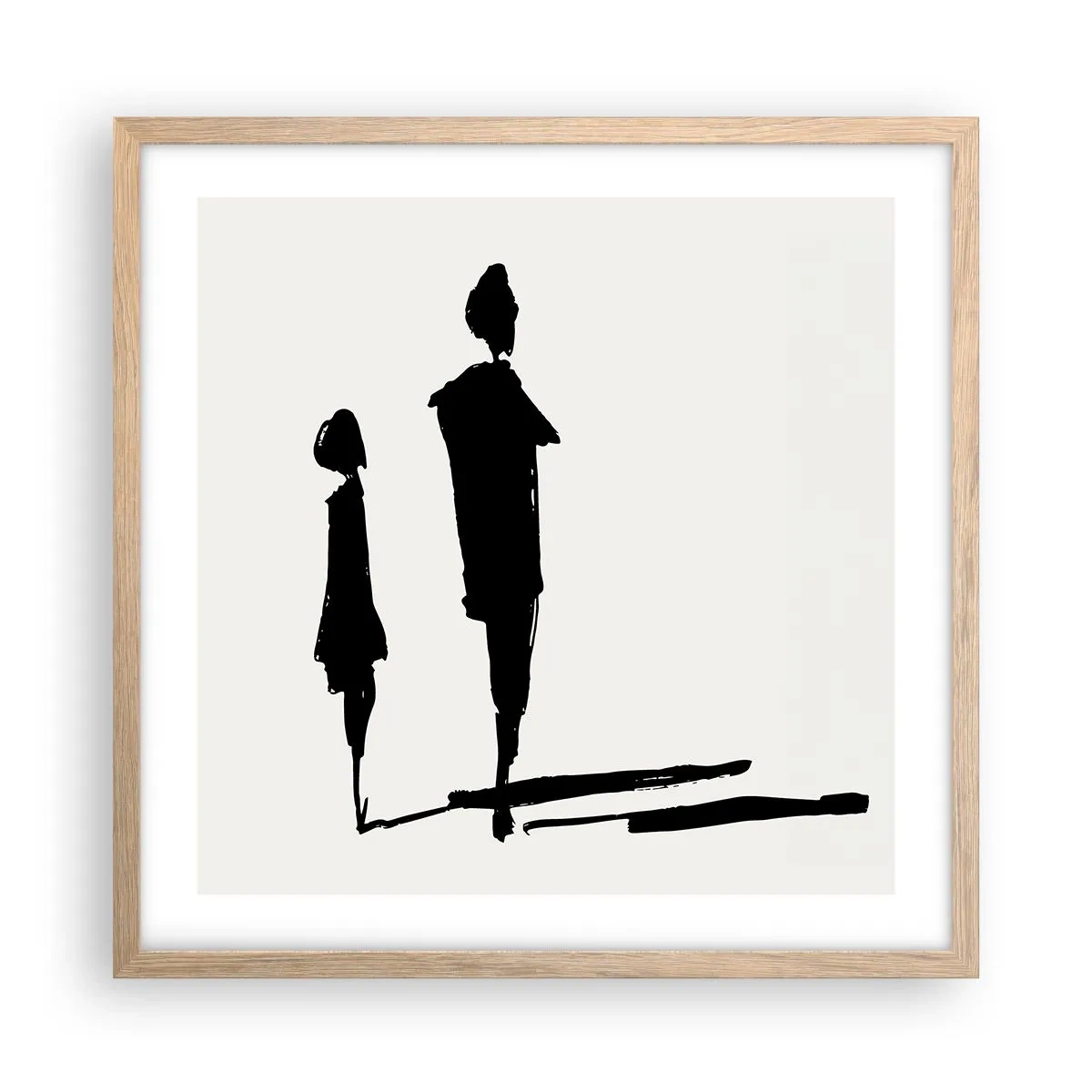 Plakát v rámu světlý dub - Určitě spolu? - 50x50 cm