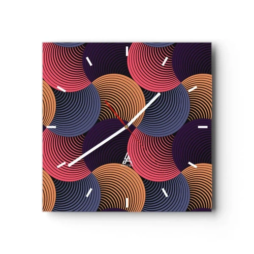 Nástěnné hodiny - V kruhovém rytmu - 30x30 cm