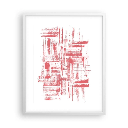 Plakát v bílém rámu - Červené město - 40x50 cm