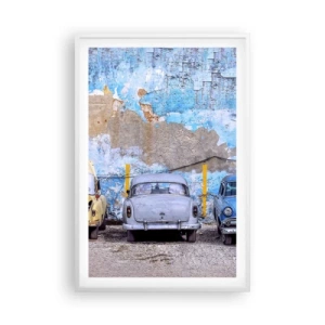 Plakát v bílém rámu - Setkání veteránů - 61x91 cm