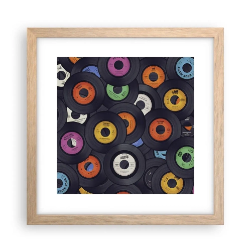 Plakát v rámu světlý dub - Barvy klasiky - 30x30 cm