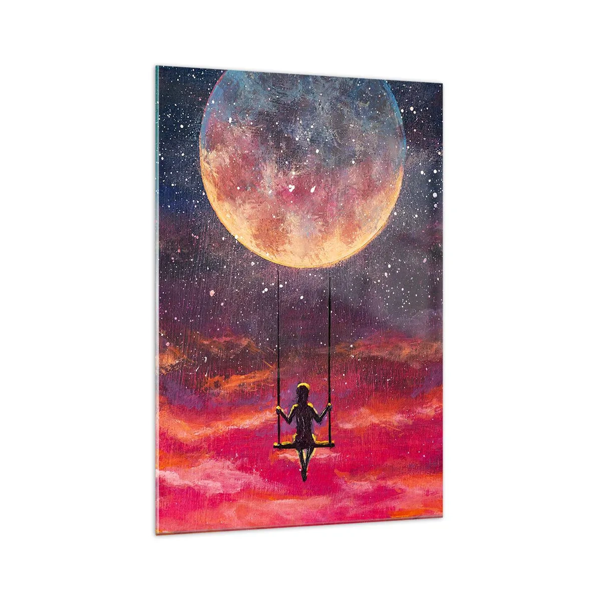 Obraz na skle - Stavět si vzdušné zámky - 70x100 cm