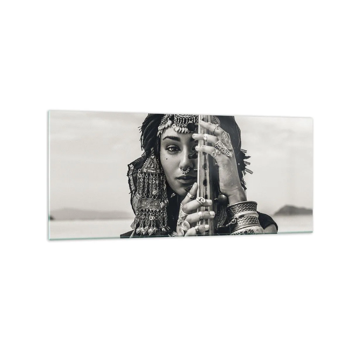 Obraz na skle - Samotná hudba orientu - 120x50 cm
