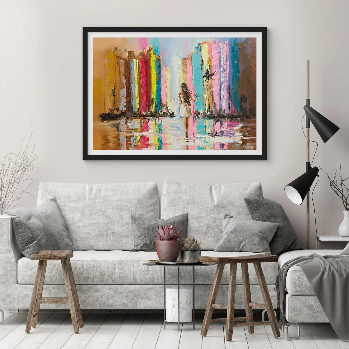 Plakát v černém rámu - Pojď se mnou - 40x30 cm