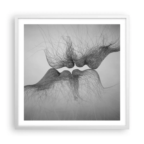 Plakát v bílém rámu - Polibek větru - 60x60 cm