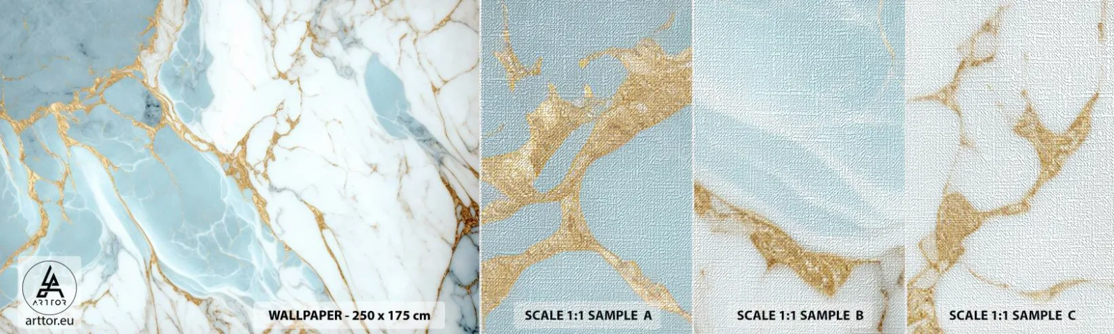 Vzor Fototapety Premium Canvas - Bohatství kamene - Art Deco, Půvab, Mramor - 100x30 cm