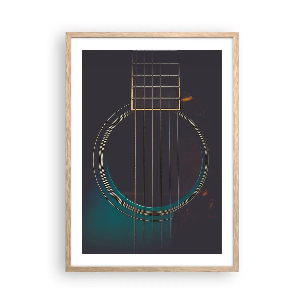 Plakát v rámu světlý dub - Okamžik, než to zazní - 50x70 cm