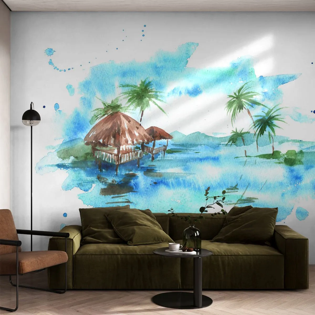 Fototapeta Premium Canvas - Někde v Pacifiku - Krajina, ostrov, palmy - 400x280 cm