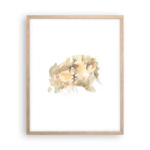 Plakát v rámu světlý dub - Nalezena polovina? - 40x50 cm