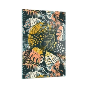 Obraz na skle - Listová fantazie - 50x70 cm