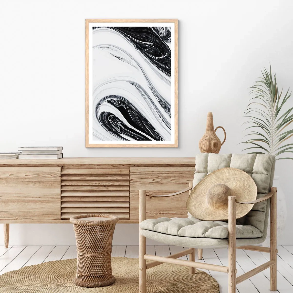 Plakát v rámu světlý dub - Spojení protikladů - 50x70 cm