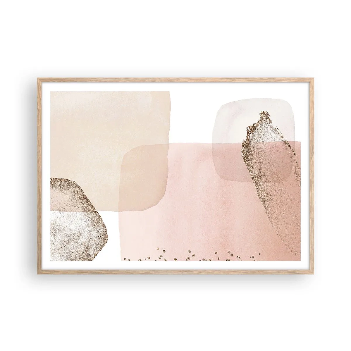 Plakát v rámu světlý dub - Pohled skrze barvy - 100x70 cm