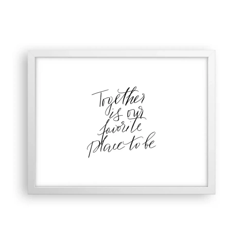 Plakát v bílém rámu - Cítíte to také? - 40x30 cm