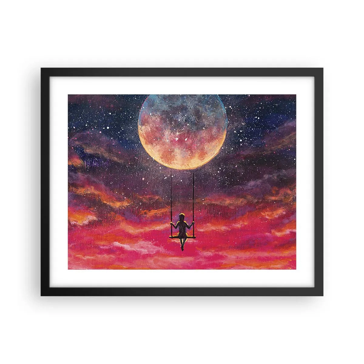 Plakát v černém rámu - Stavět si vzdušné zámky - 50x40 cm