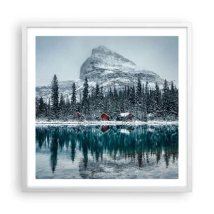 Plakát v bílém rámu - Kanadské útočiště - 60x60 cm