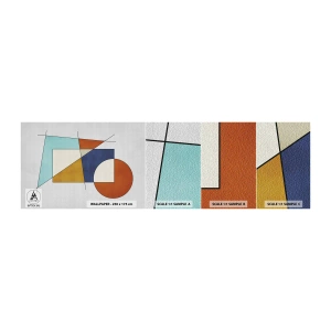 Vzor Fototapety Samolepicí Deluxe Sticker - Abstrakce: modernistická zábava - Geometrický, Moderní, Minimalismus - 100x30 cm