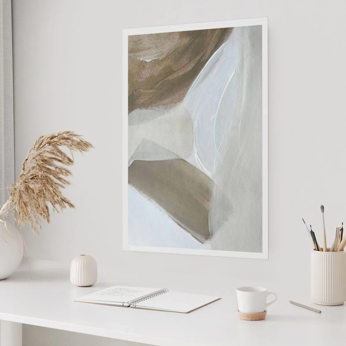 Plakát - Vlna bílé - 70x100 cm