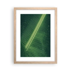 Plakát v rámu světlý dub - Struktura zelené - 30x40 cm