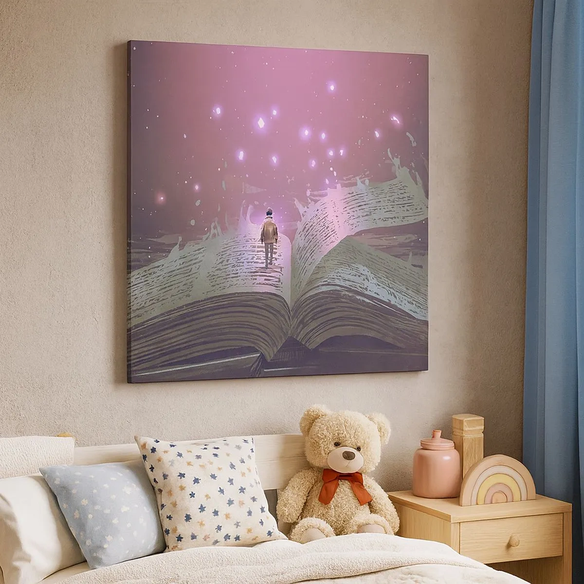 Obraz na plátně - Pozvánka do jiného světa - přečti si to! - 30x30 cm