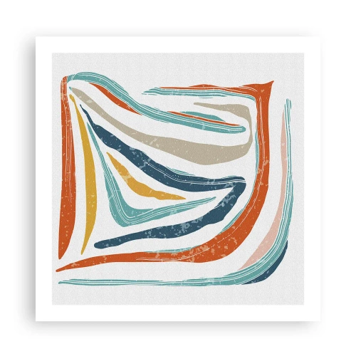 Plakát - Přátelsky usměvavá abstrakce - 60x60 cm