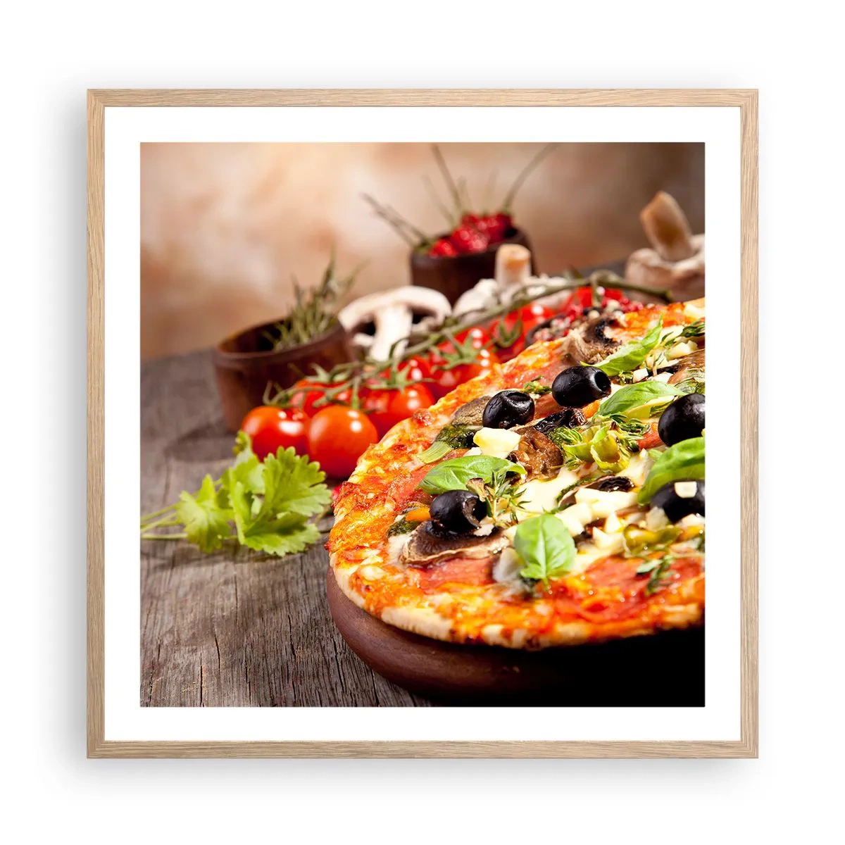 Plakát v rámu světlý dub - Z telurických složek - 60x60 cm