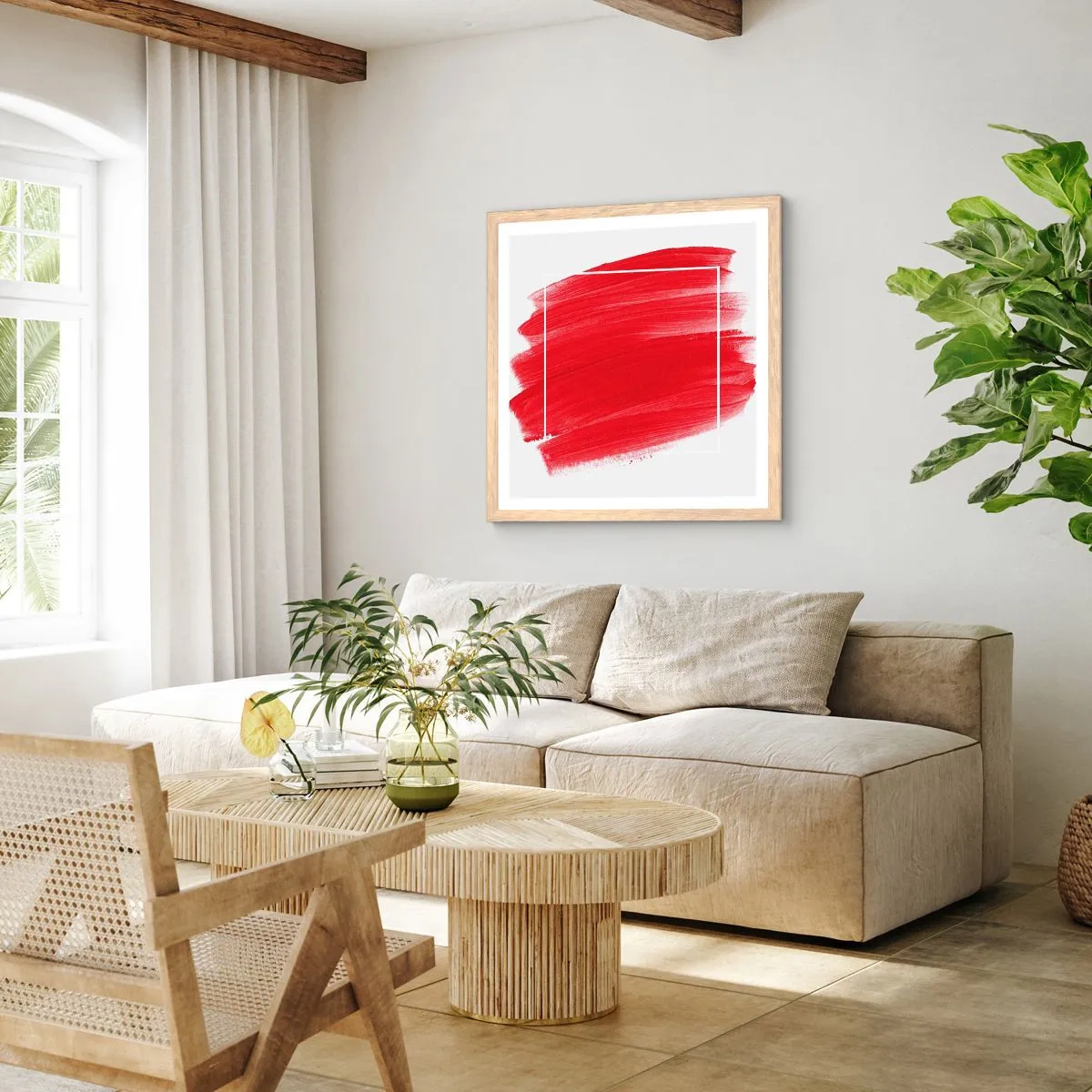 Plakát v rámu světlý dub - Mimo rám - 40x40 cm