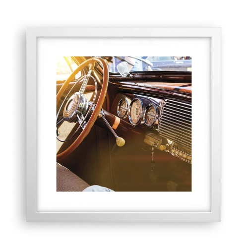 Plakát v bílém rámu - Závan luxusu z minulosti - 30x30 cm