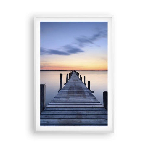 Plakát v bílém rámu - Klid příjemného soumraku - 61x91 cm