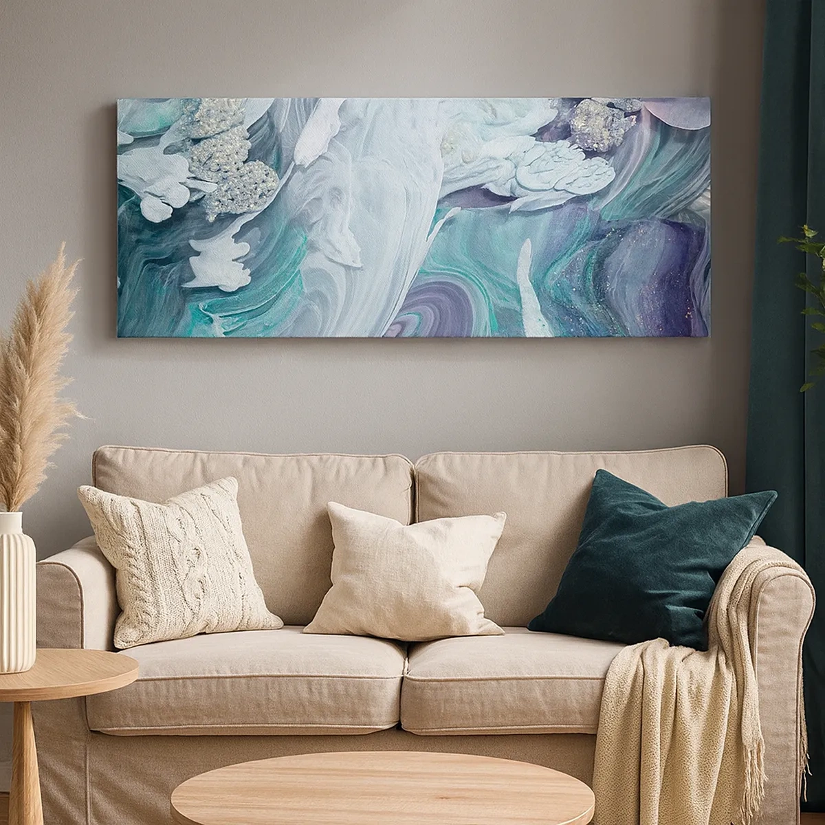 Obraz na plátně - Proudy modré - 30x30 cm