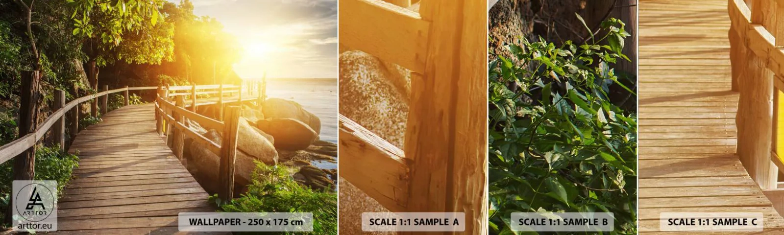 Vzor Fototapety Samolepicí Deluxe Sticker - Další zatáčka, další zázraky - Krajina, Přímořská promenáda, Moře - 100x30 cm