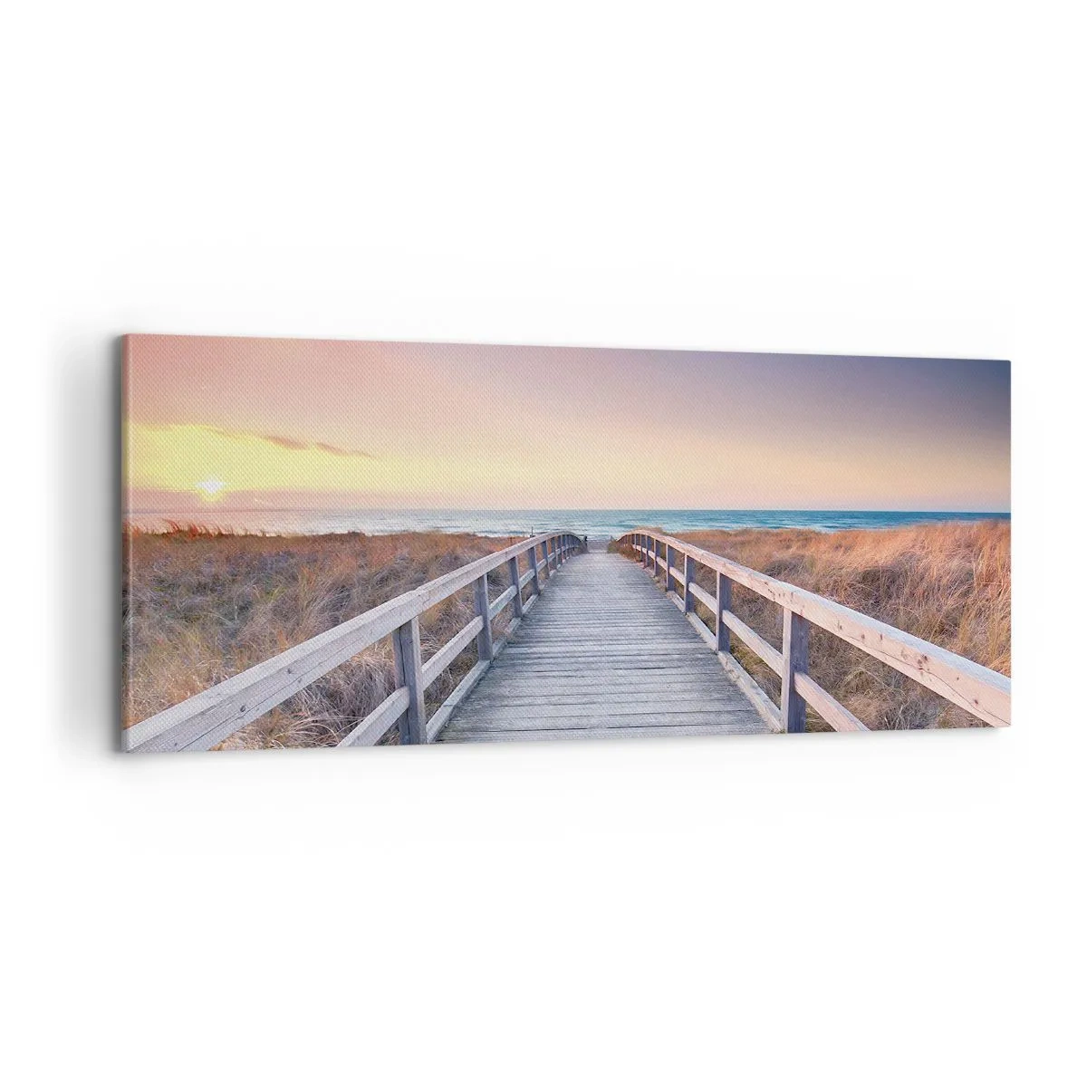 Obraz na plátně - Baltská večerní polární záře - 100x40 cm