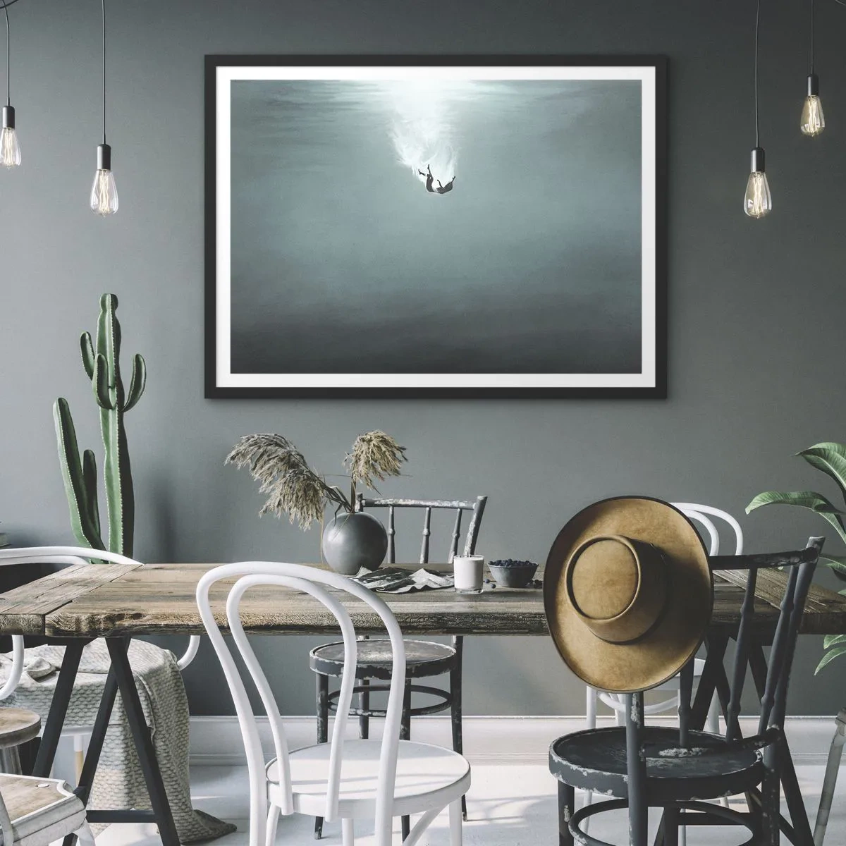 Plakát v černém rámu - V objetí oceánu - 70x50 cm
