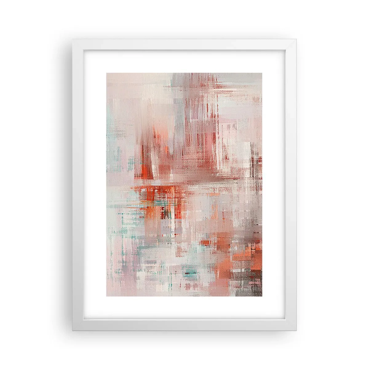 Plakát v bílém rámu - Zamlžené. Ale růžové - 30x40 cm