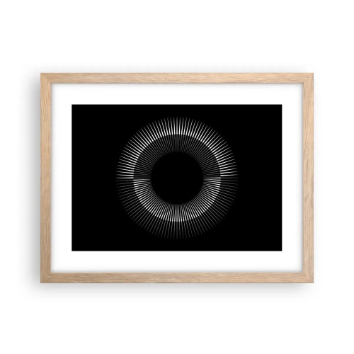 Plakát v rámu světlý dub - Černé slunce - 40x30 cm