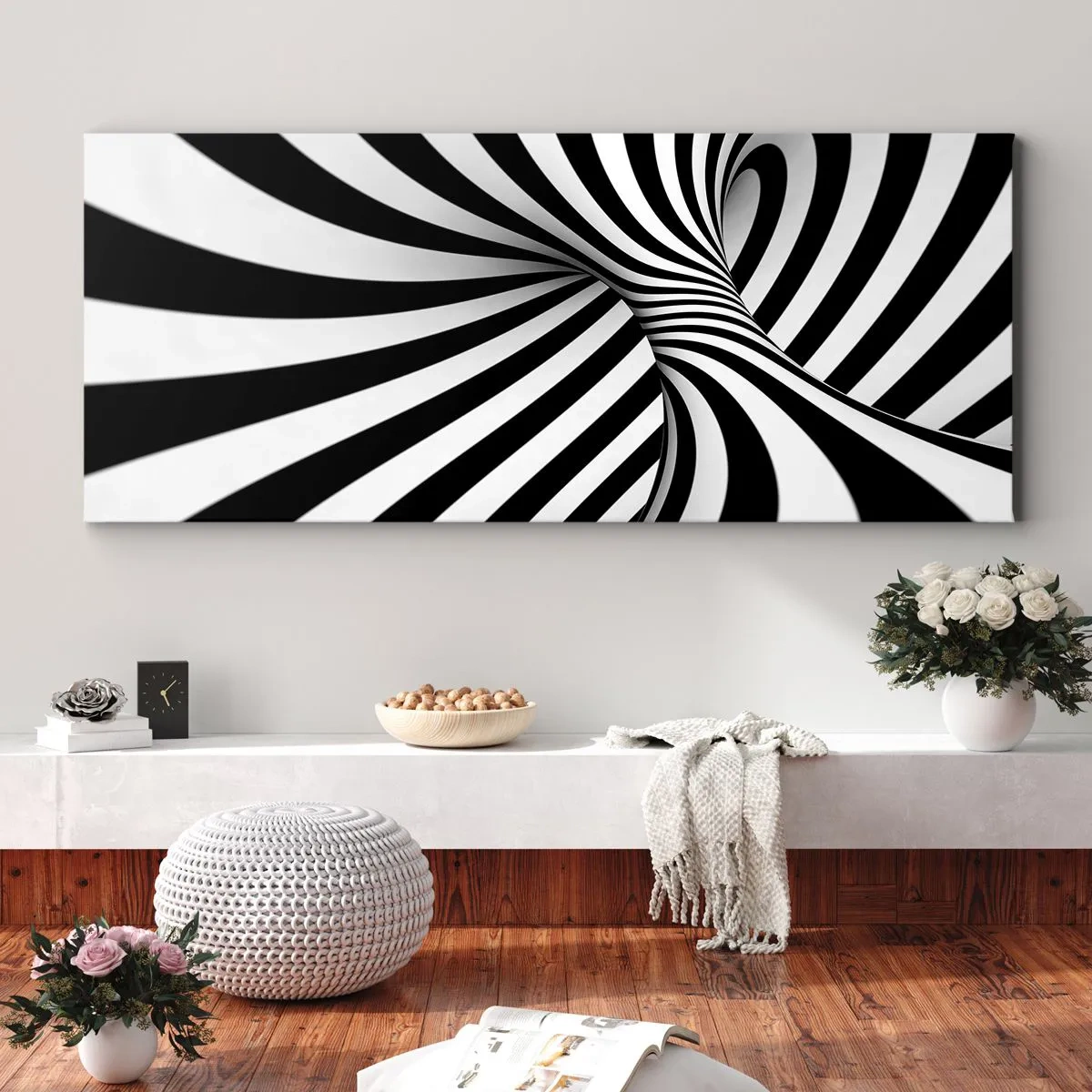 Obraz na plátně - Kompozice: tančící prostor - 140x50 cm