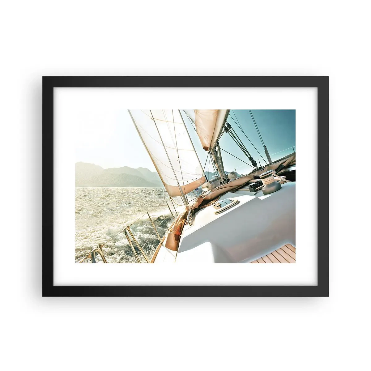 Plakát v černém rámu - Pod plnými plachtami - 40x30 cm