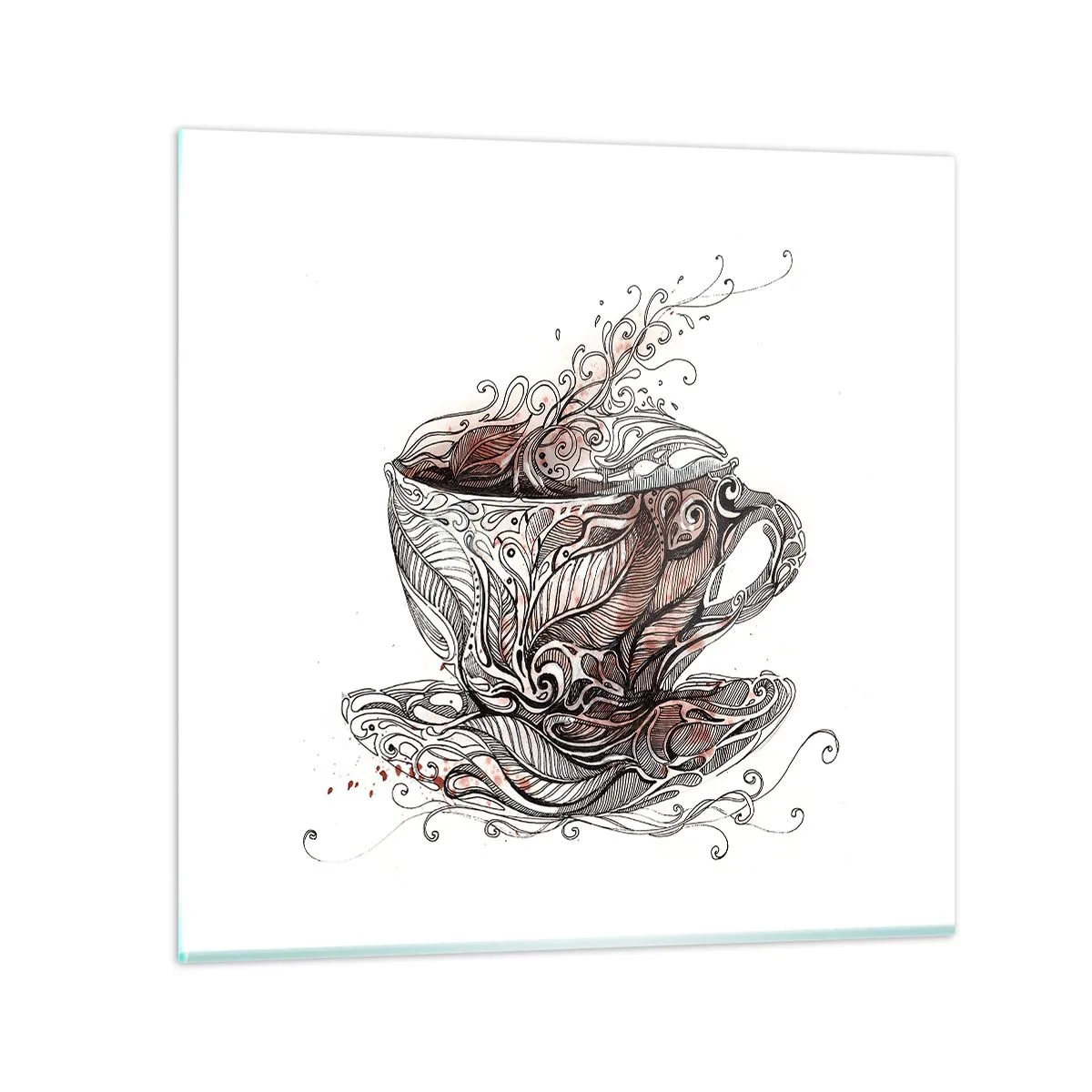 Obraz na skle - Čaj dobrý na všechno - 60x60 cm