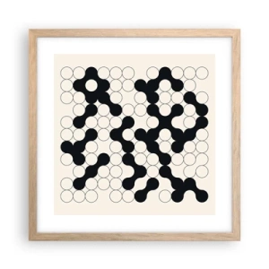 Plakát v rámu světlý dub - Čínská hra – variace - 40x40 cm