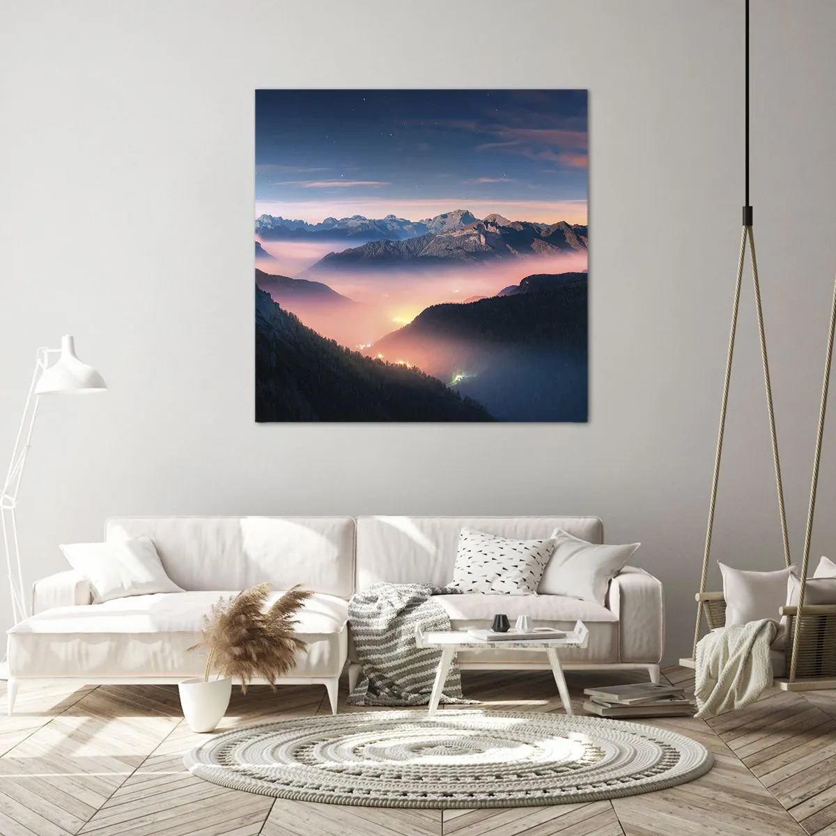 Obraz na plátně - Světlo v údolích - 60x60 cm