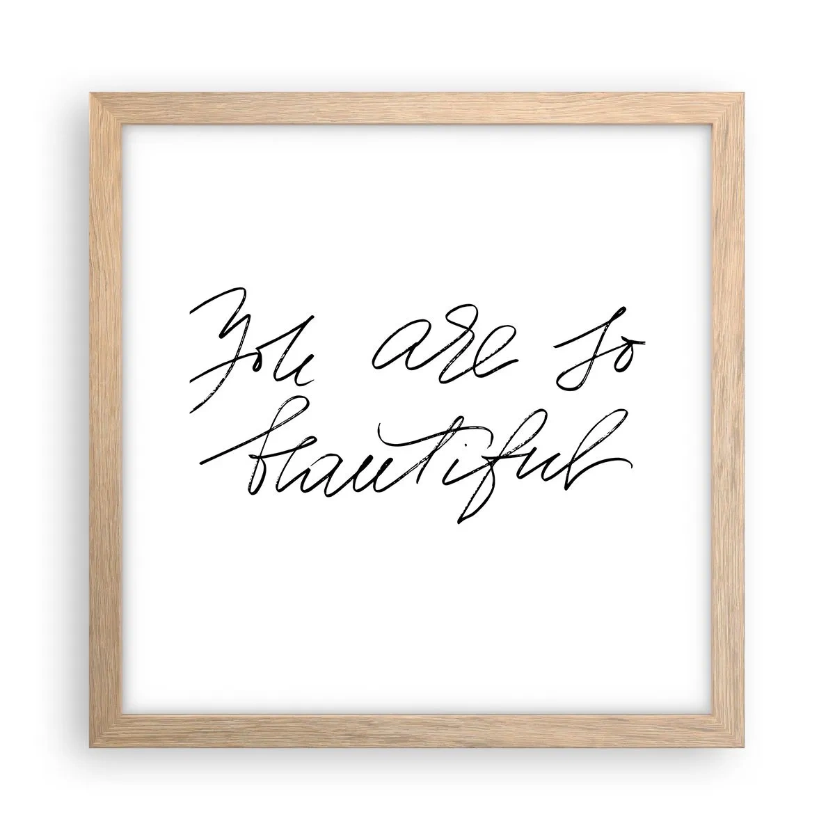 Plakát v rámu světlý dub - Opravdu, věřte… - 30x30 cm