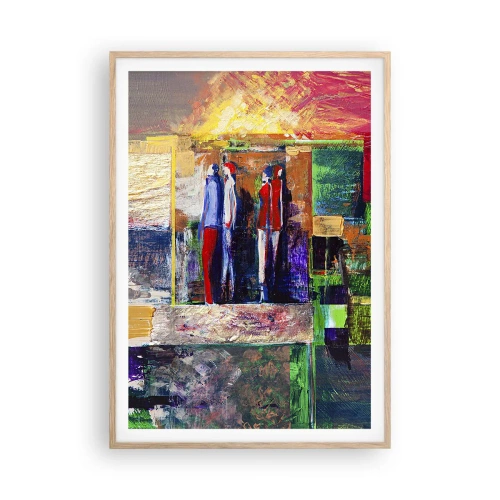 Plakát v rámu světlý dub - Vztahy a emoce - 70x100 cm