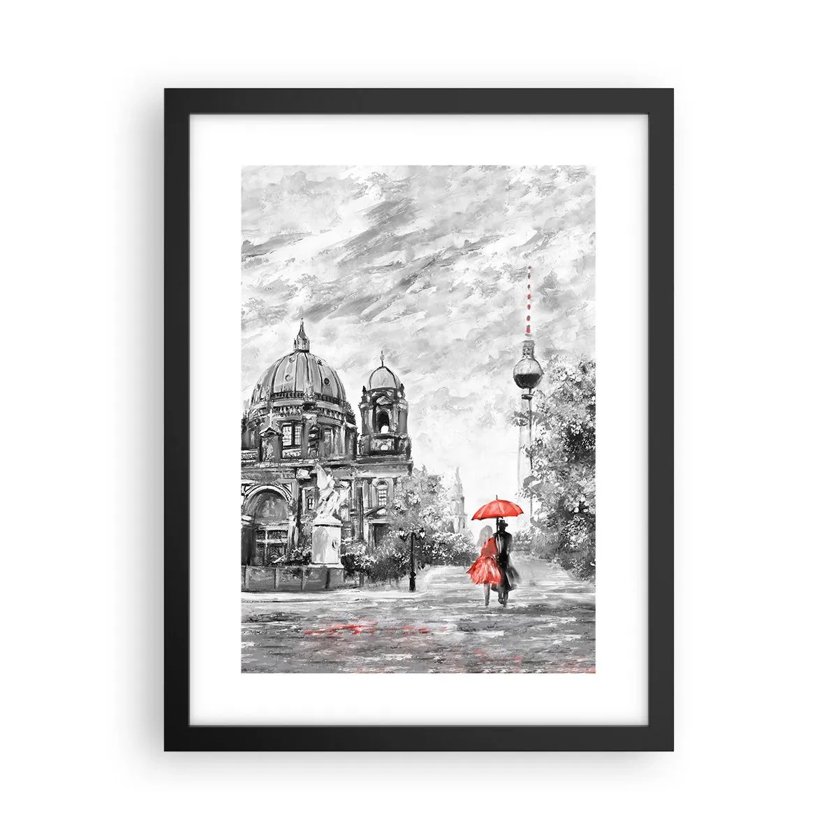 Plakát v černém rámu - Berlínské setkání - 30x40 cm